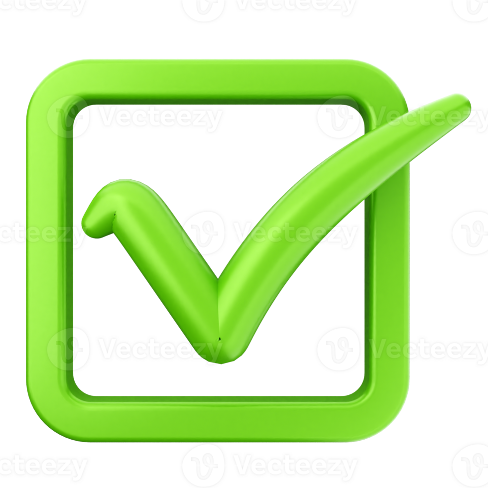 Green check mark icon on black background png