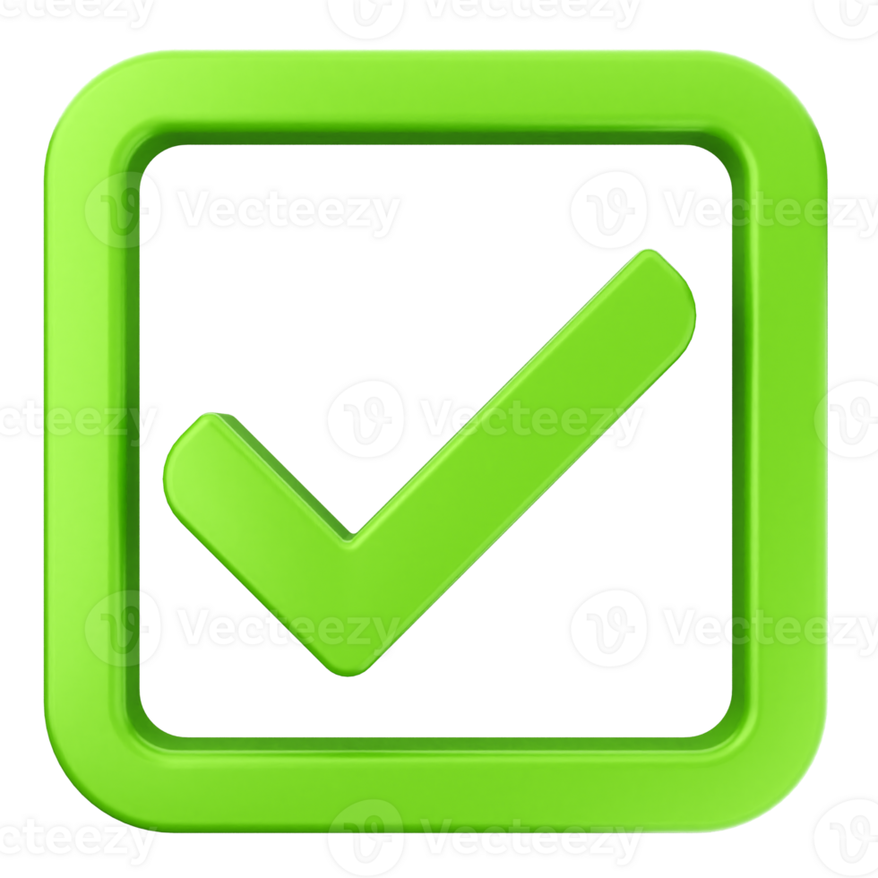 Green check mark icon on black background png