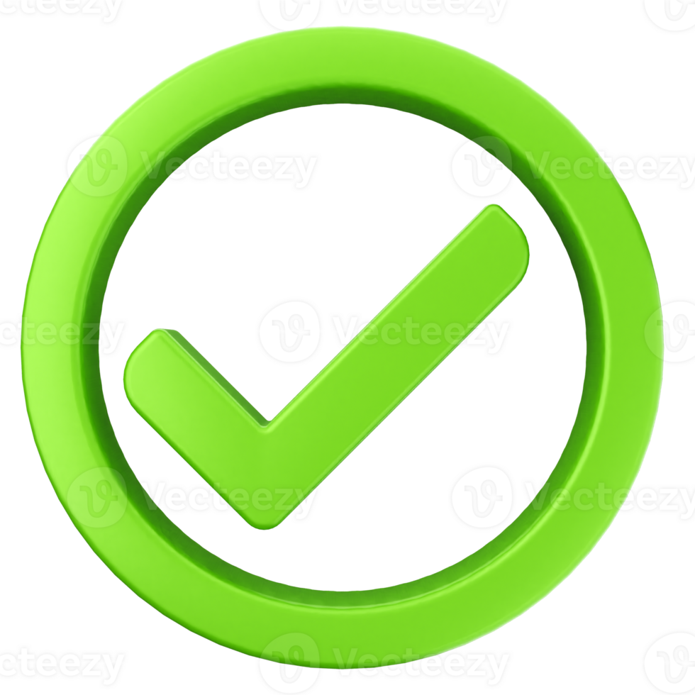 Green check mark icon on black background png