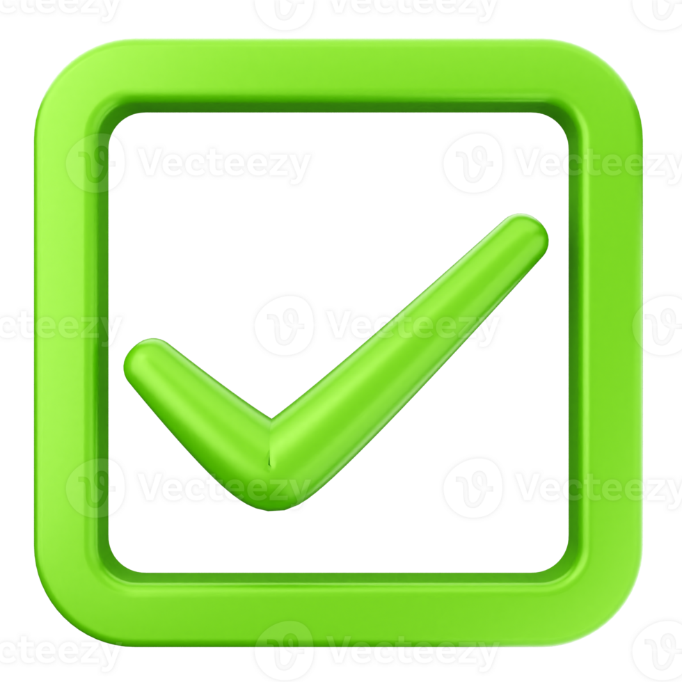 Green check mark icon on black background png