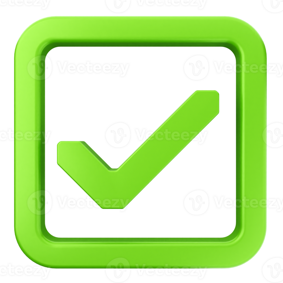 Green check mark icon on black background png