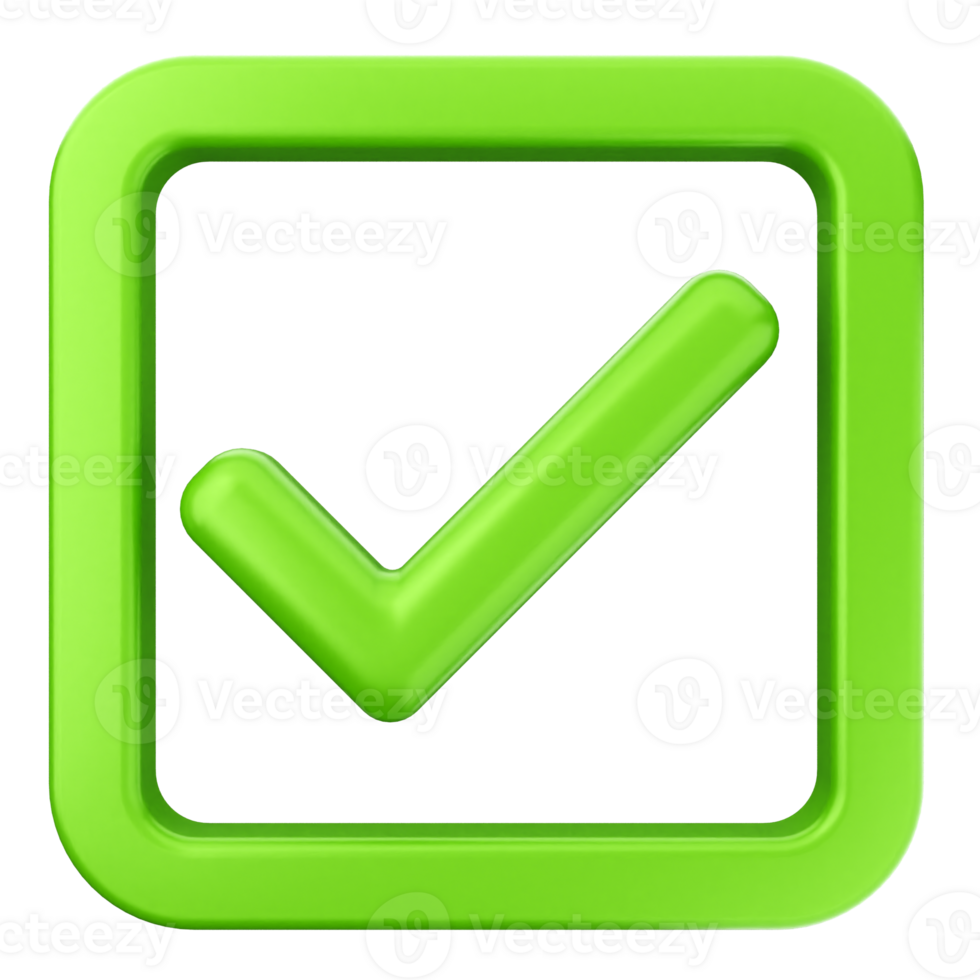 Green check mark icon on black background png