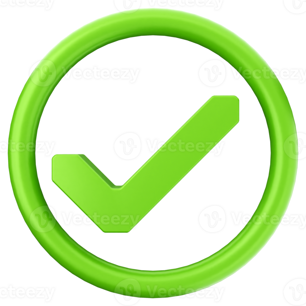 Green check mark icon on black background png