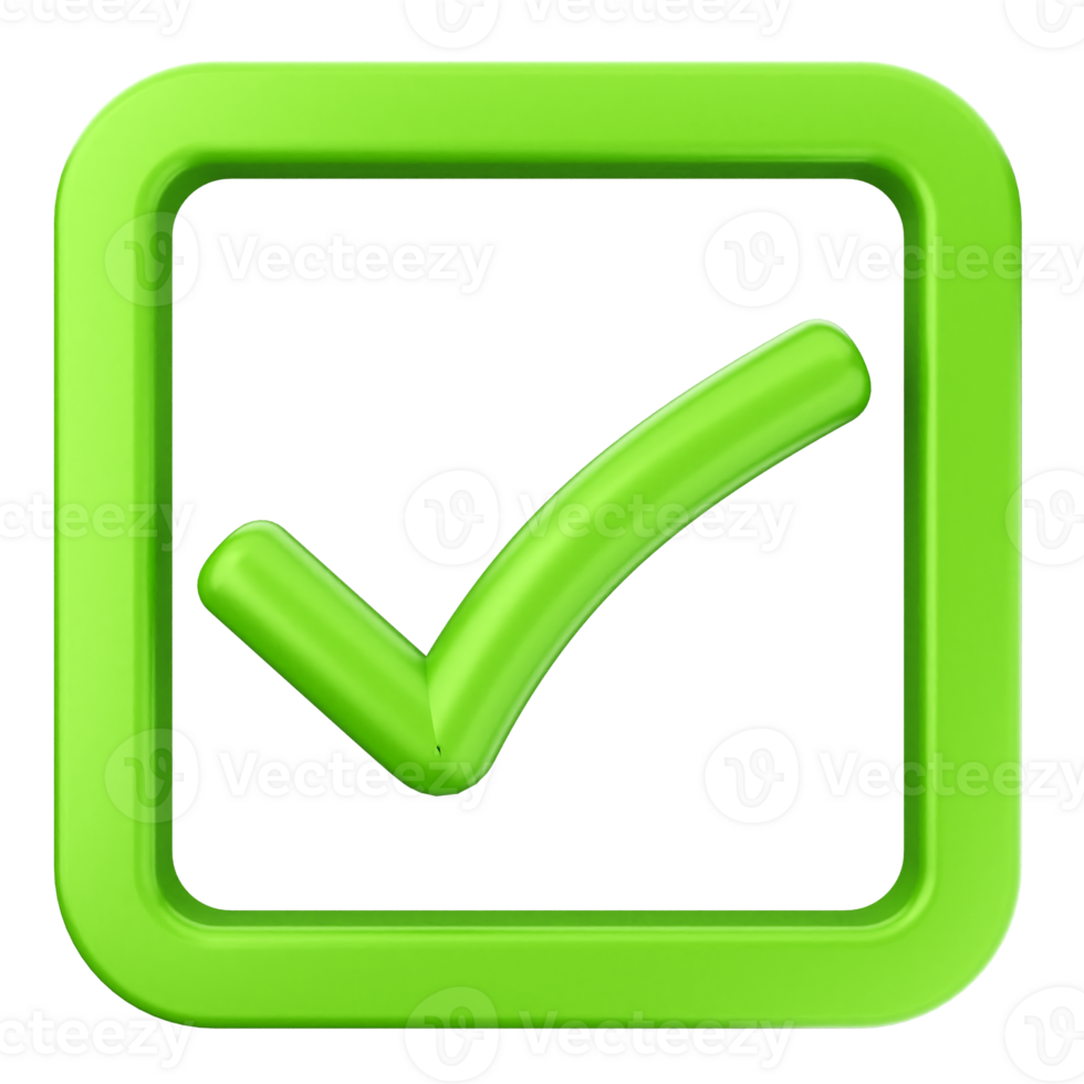 Green check mark icon on black background png