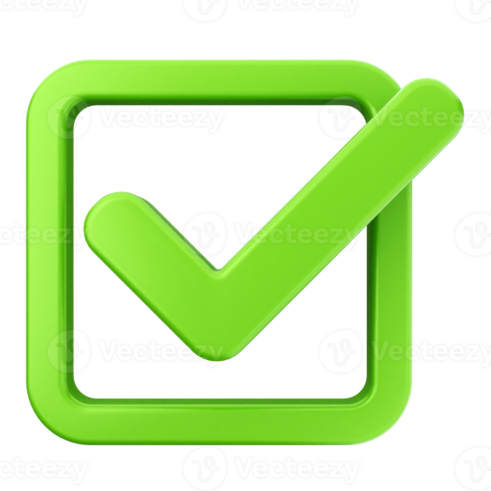Green check mark icon on black background png
