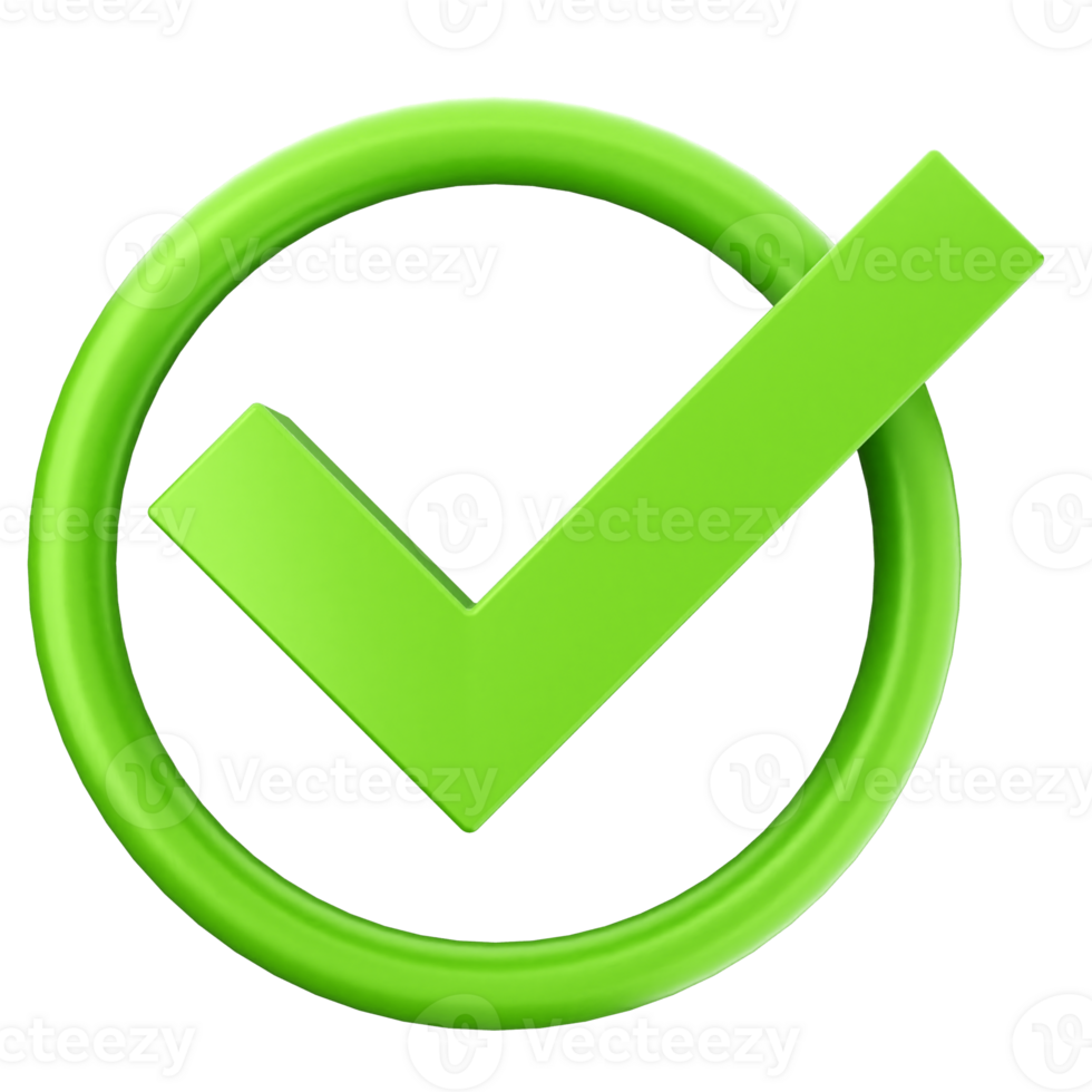 A green check mark icon on a black background png