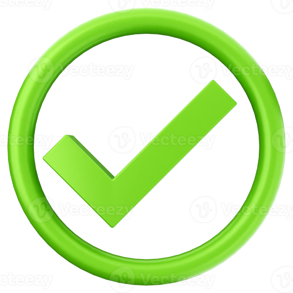Green check mark icon on black background png