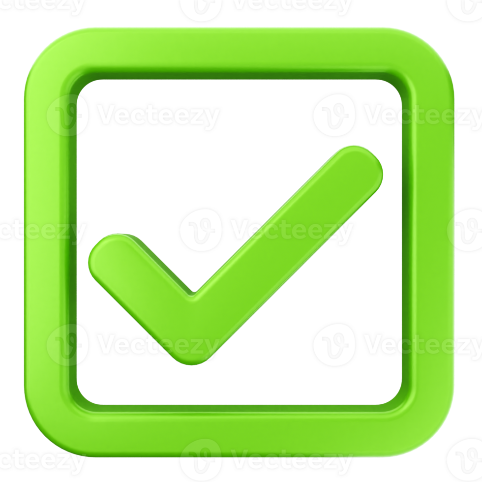 Green check mark icon on black background png