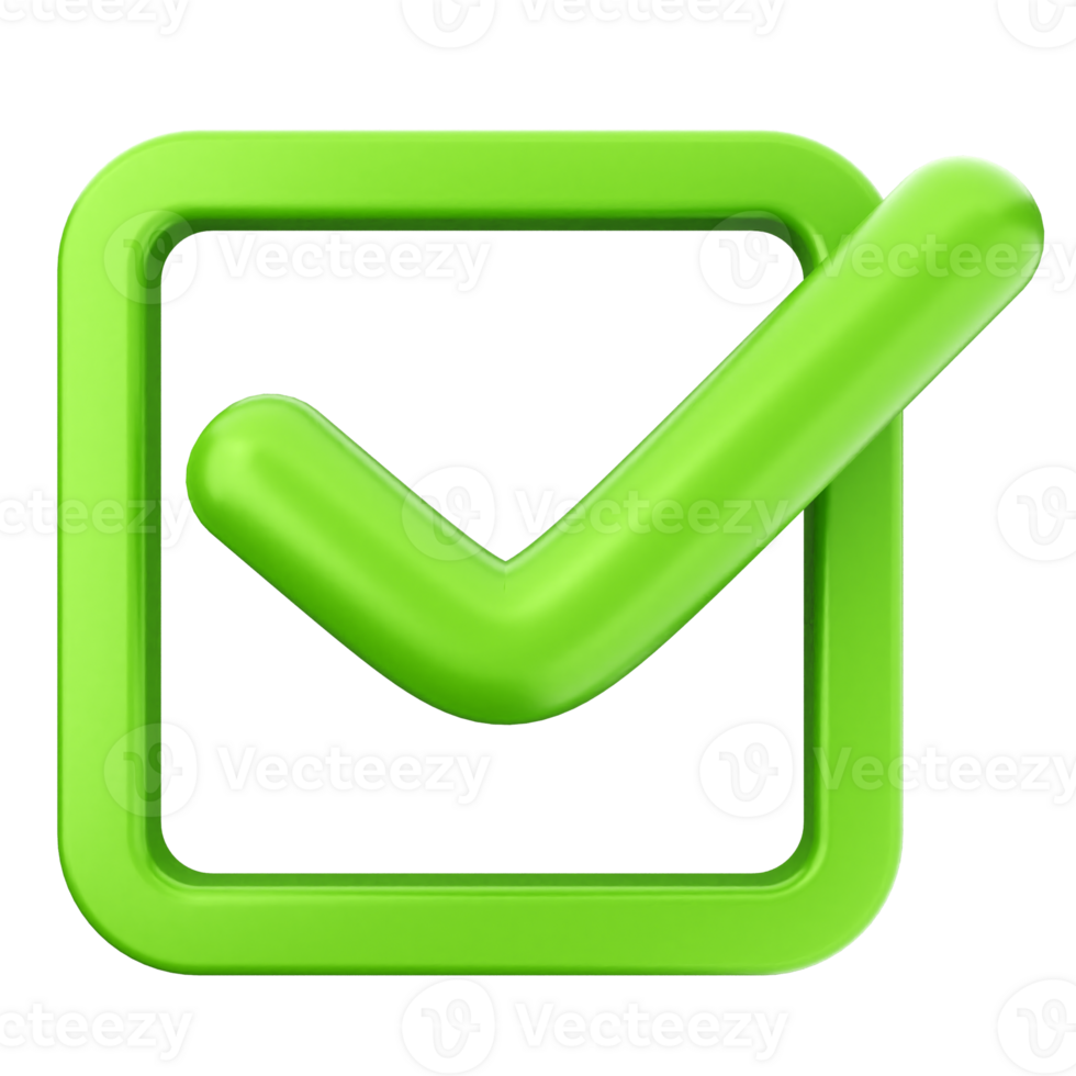 Green check mark icon on black background png
