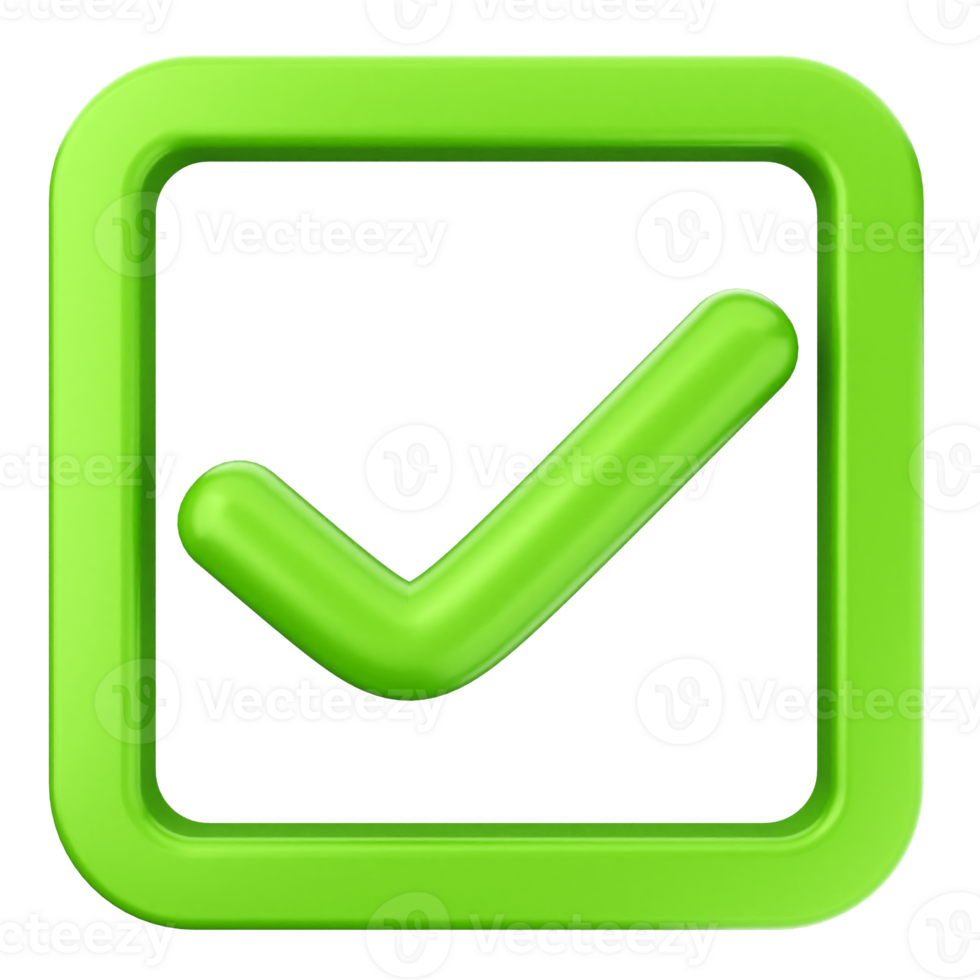 Green check mark icon on black background png