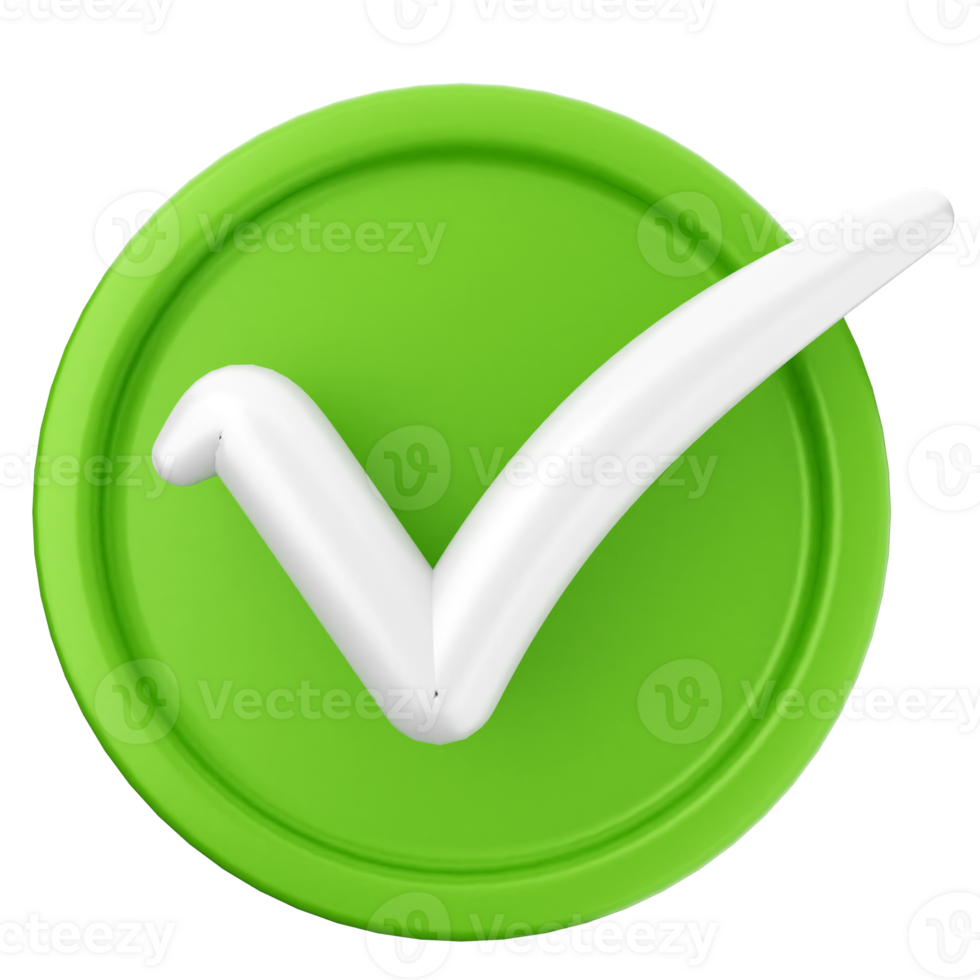 A green check mark on a black background png