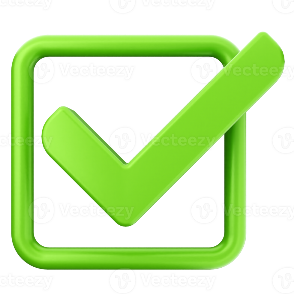 Green check mark icon on black background png