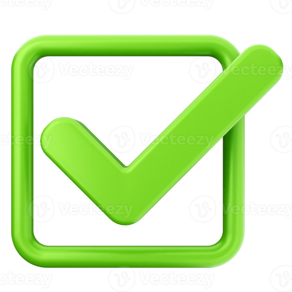 Green check mark icon on black background png