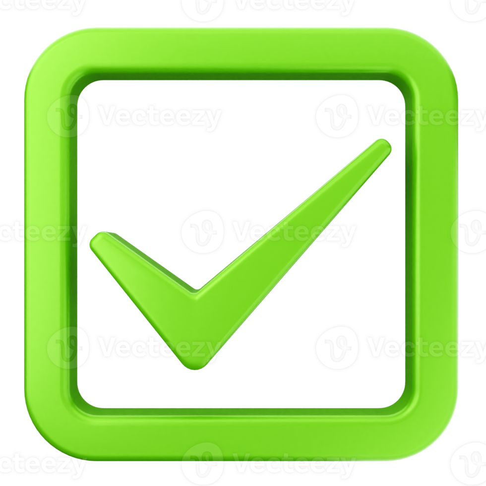 Green check mark icon on black background png