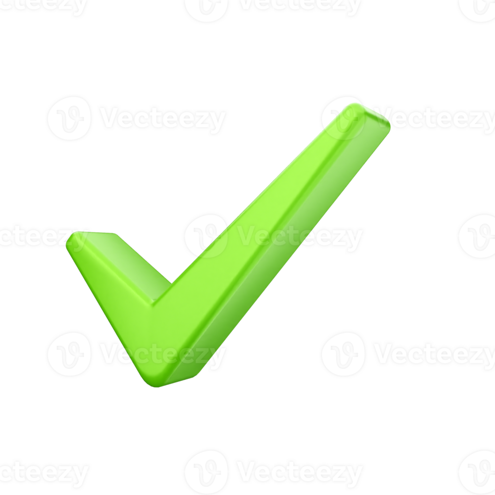 Green check mark on black background png