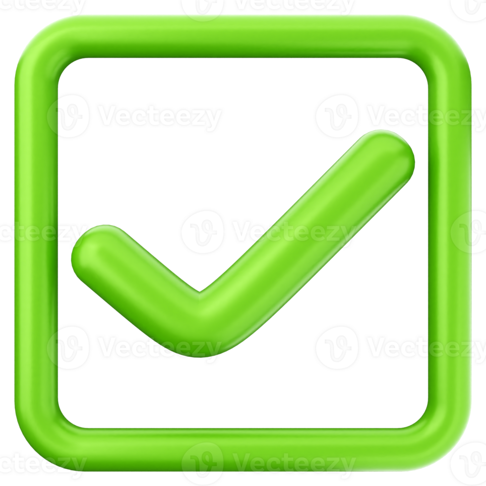 Green check mark icon on black background png