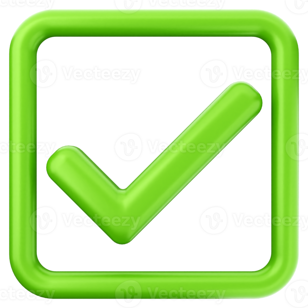Green check mark icon on black background png
