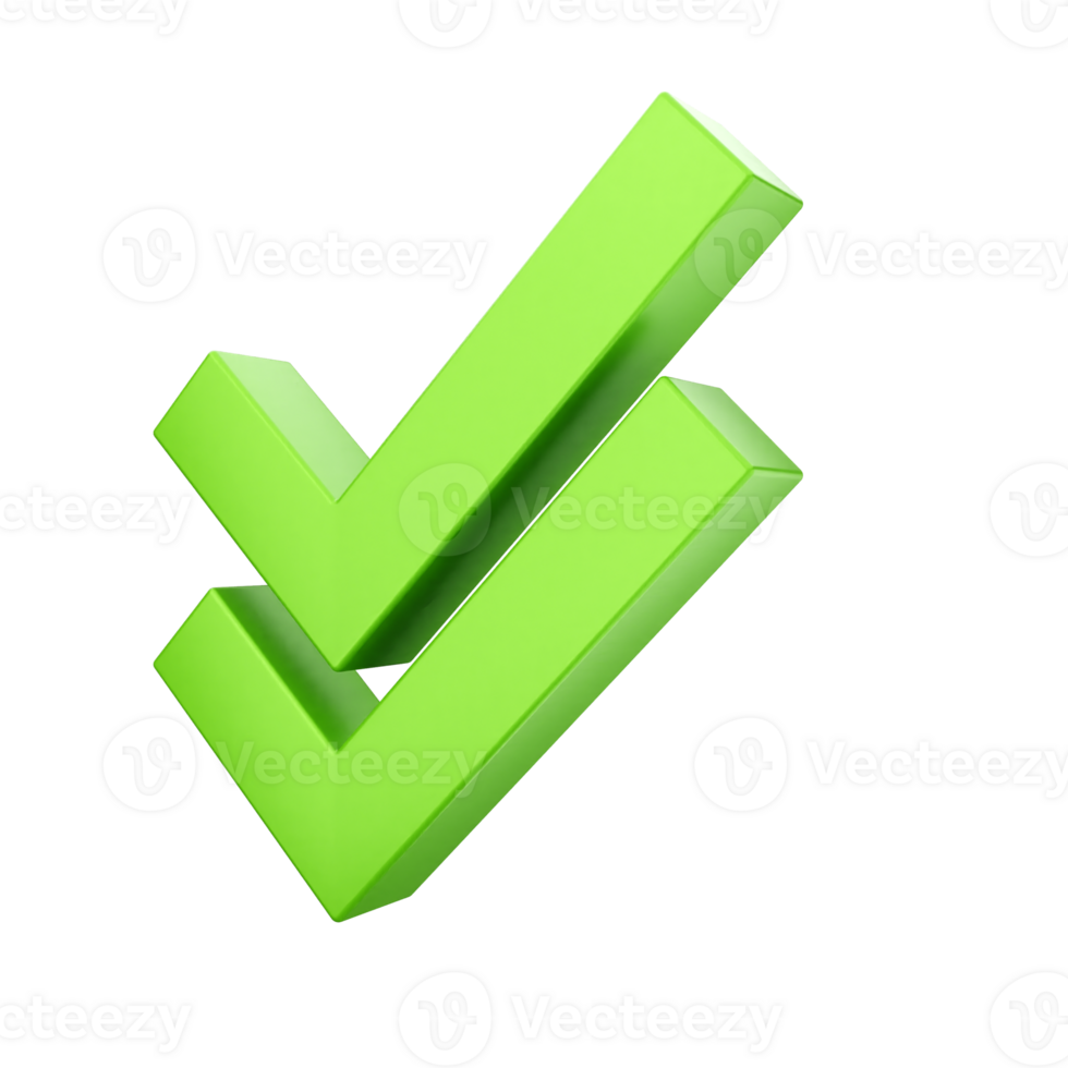A green check mark on a black background png