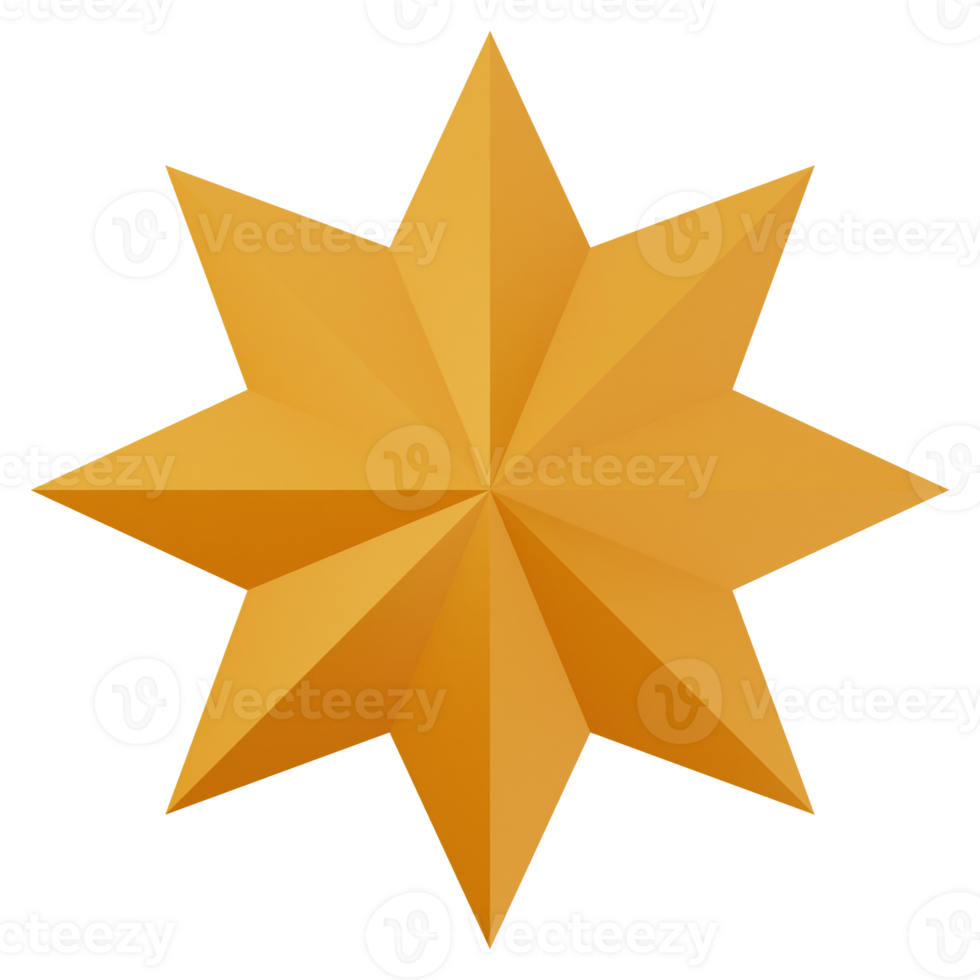 A golden star with a black background png