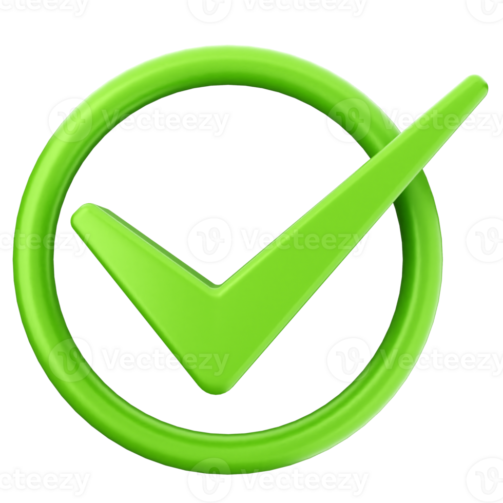 Green check mark icon on black background png