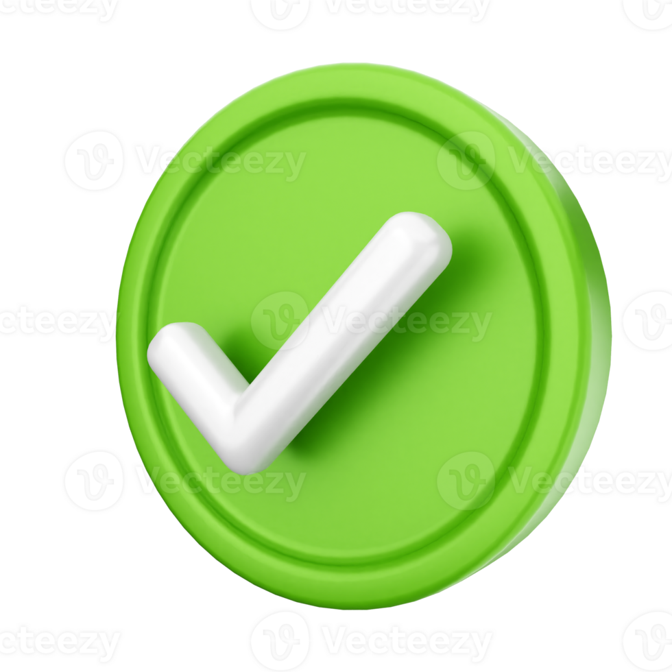 Green check mark icon on black background png