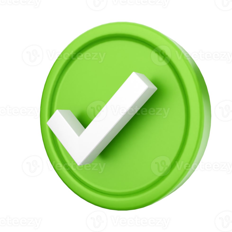 A green check mark on a black background png