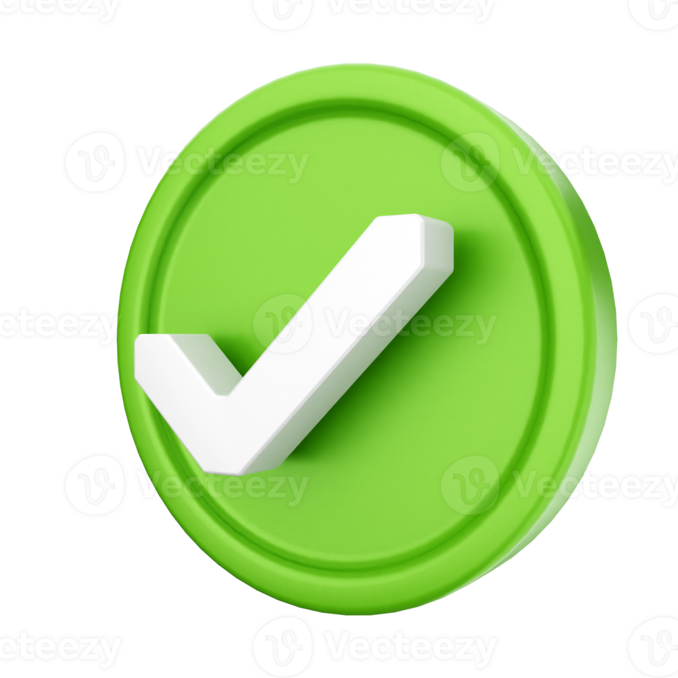 A green check mark on a black background png