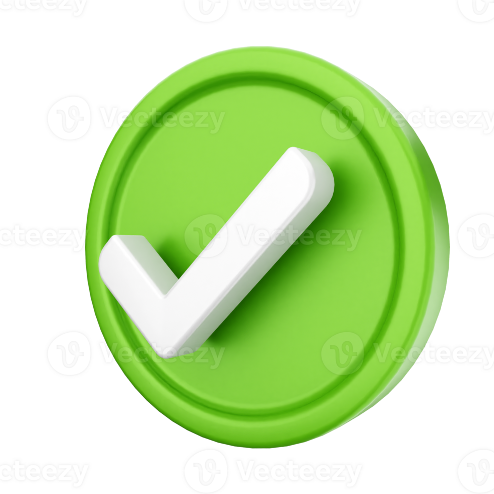 Green check mark icon on black background png