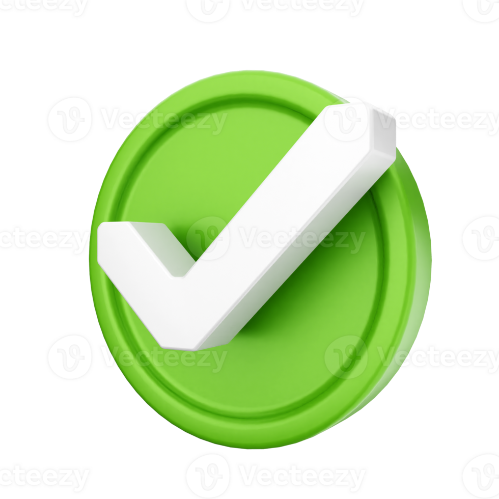 A green check mark on a black background png