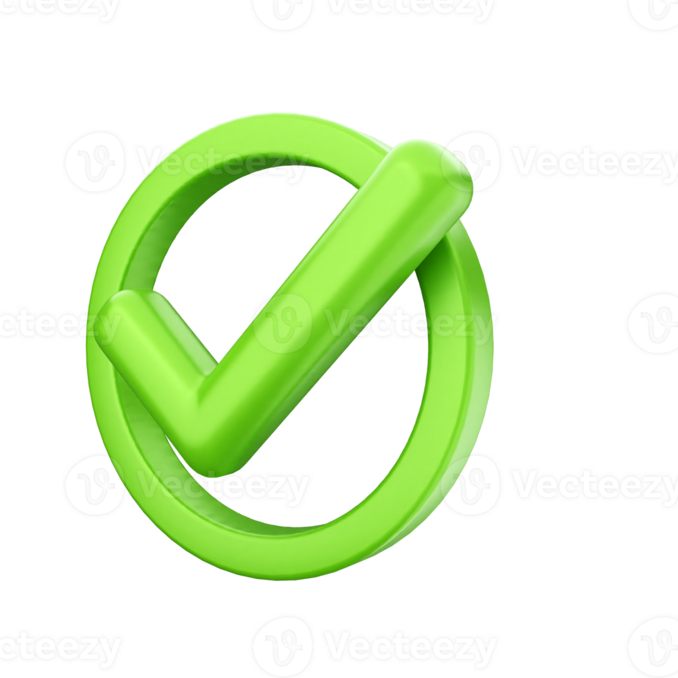 Green check mark on black background png
