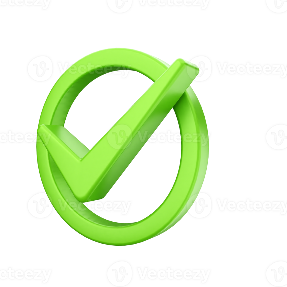 Green check mark on black background png