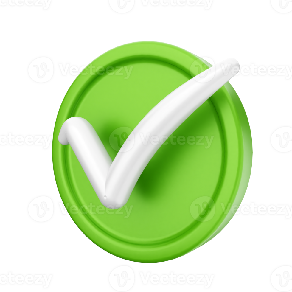 A green check mark on a black background png