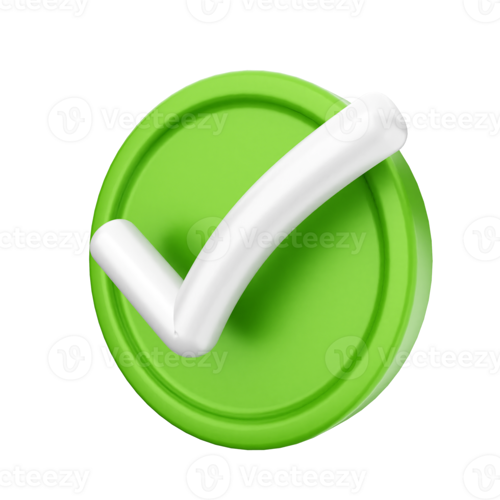 Green check mark icon on black background png