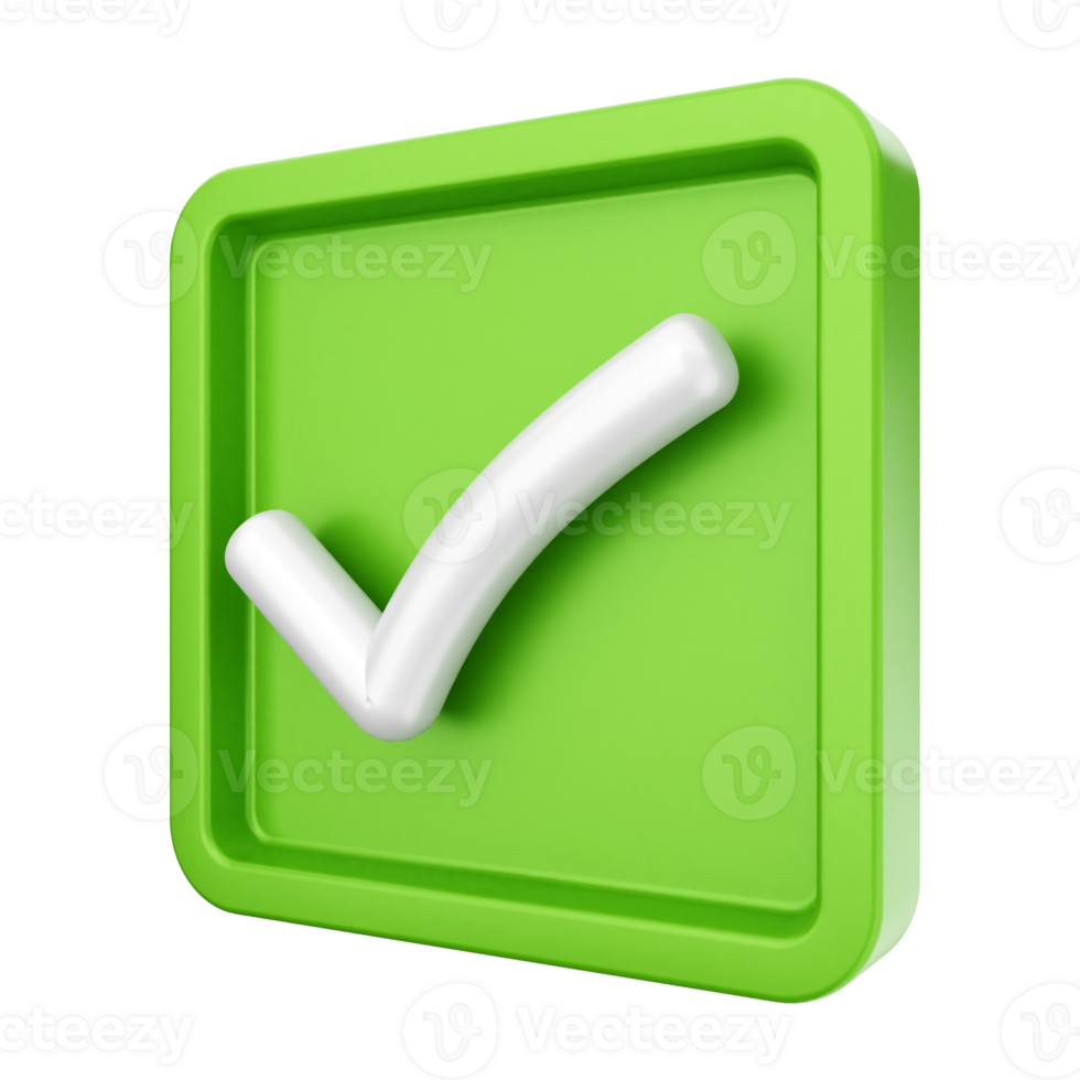 Green check mark icon on black background png