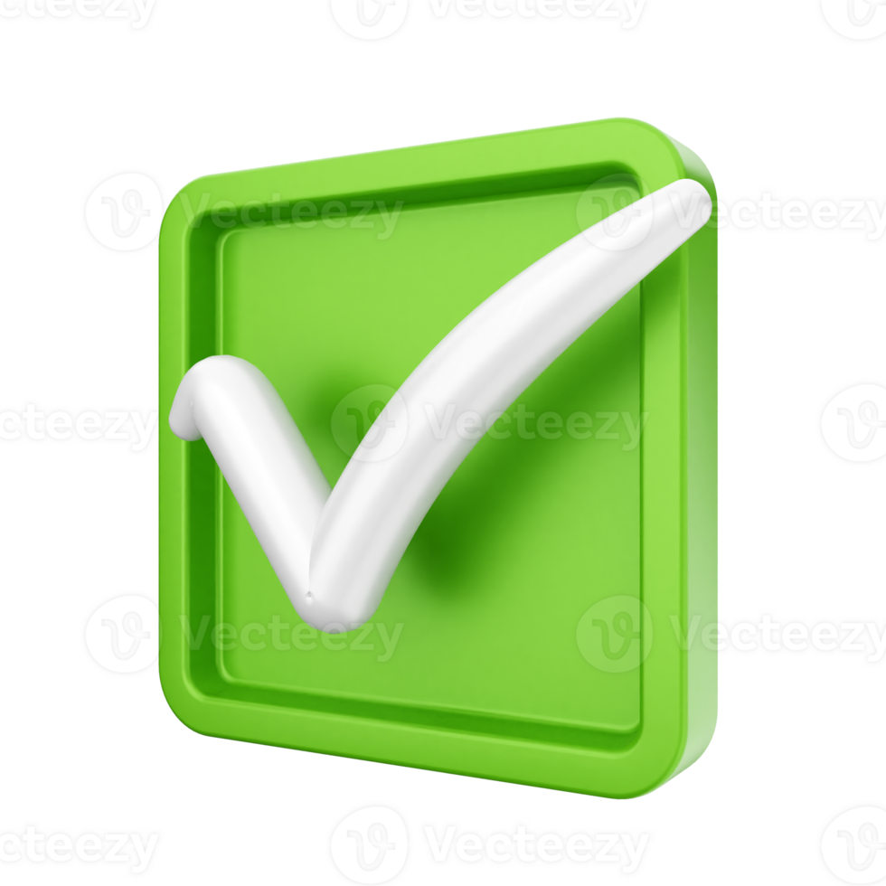 A green check mark on a black background png