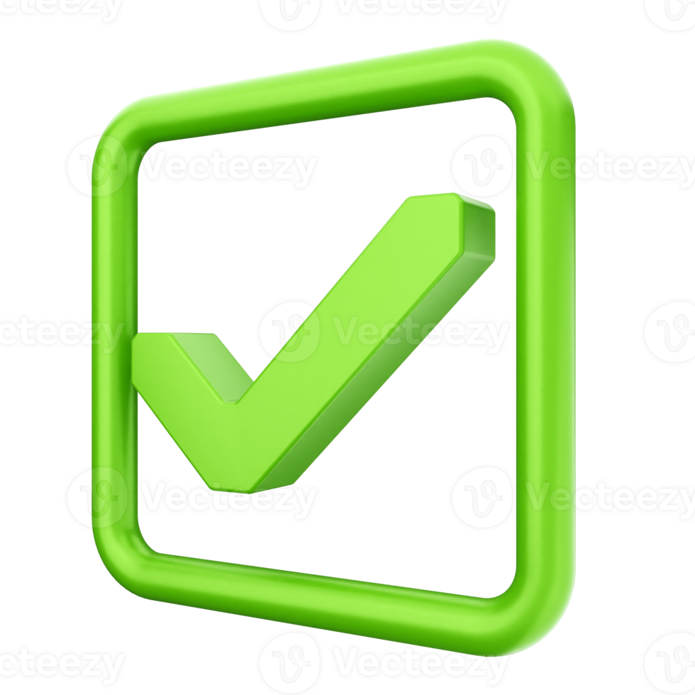 Green check mark icon on black background png