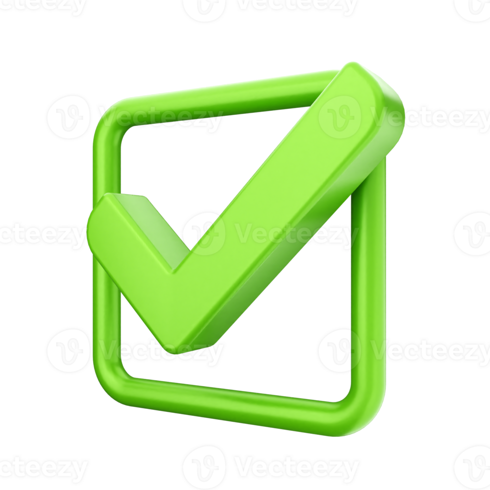 Green check mark icon on black background png