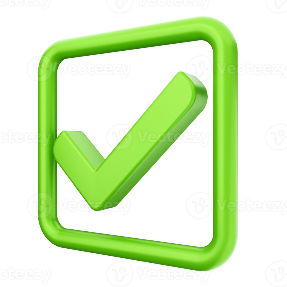Green check mark icon on black background png