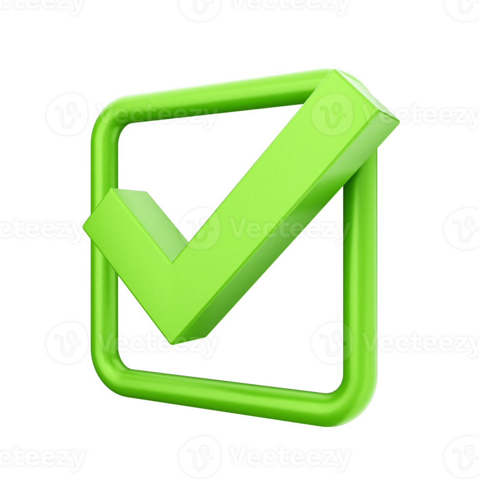 Green check mark icon on black background png