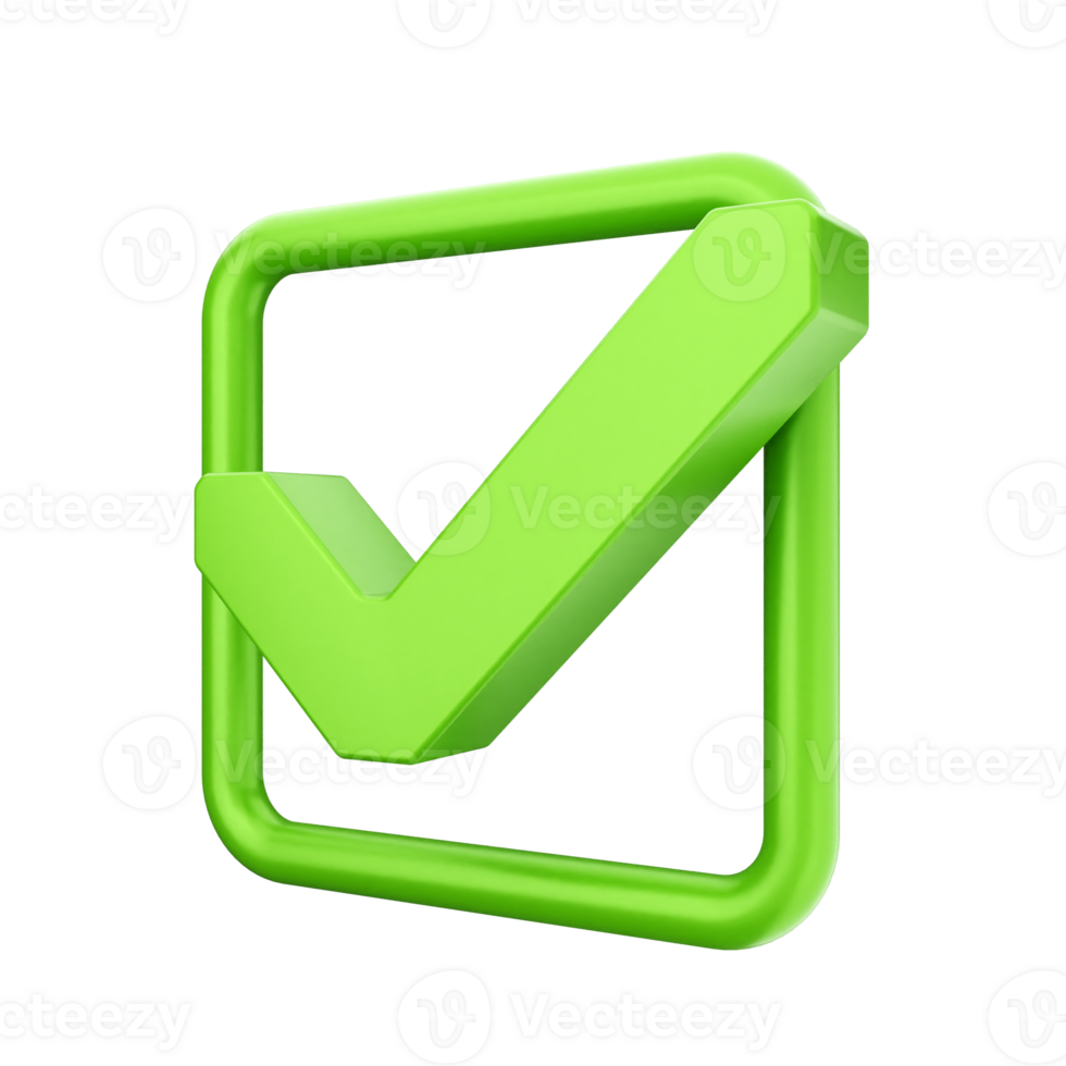 Green check mark icon on black background png