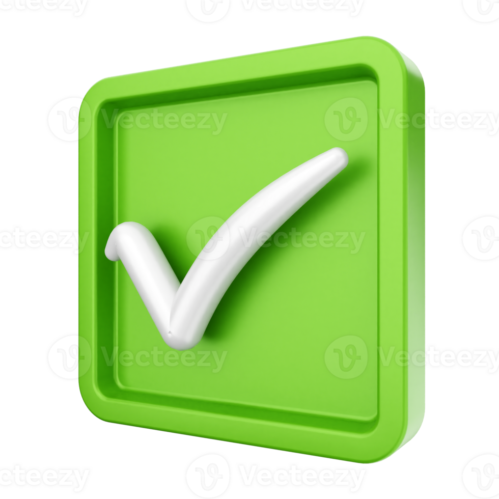 Green check mark icon on black background png