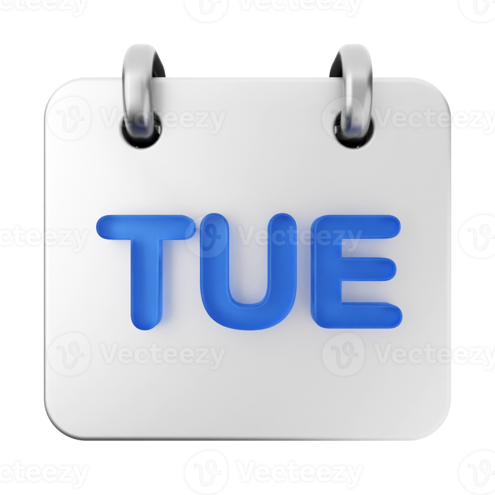 Calendar icon with the word tue png