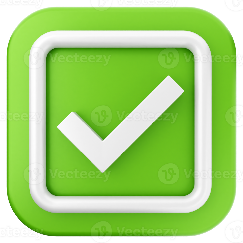 A green check mark icon on a black background png