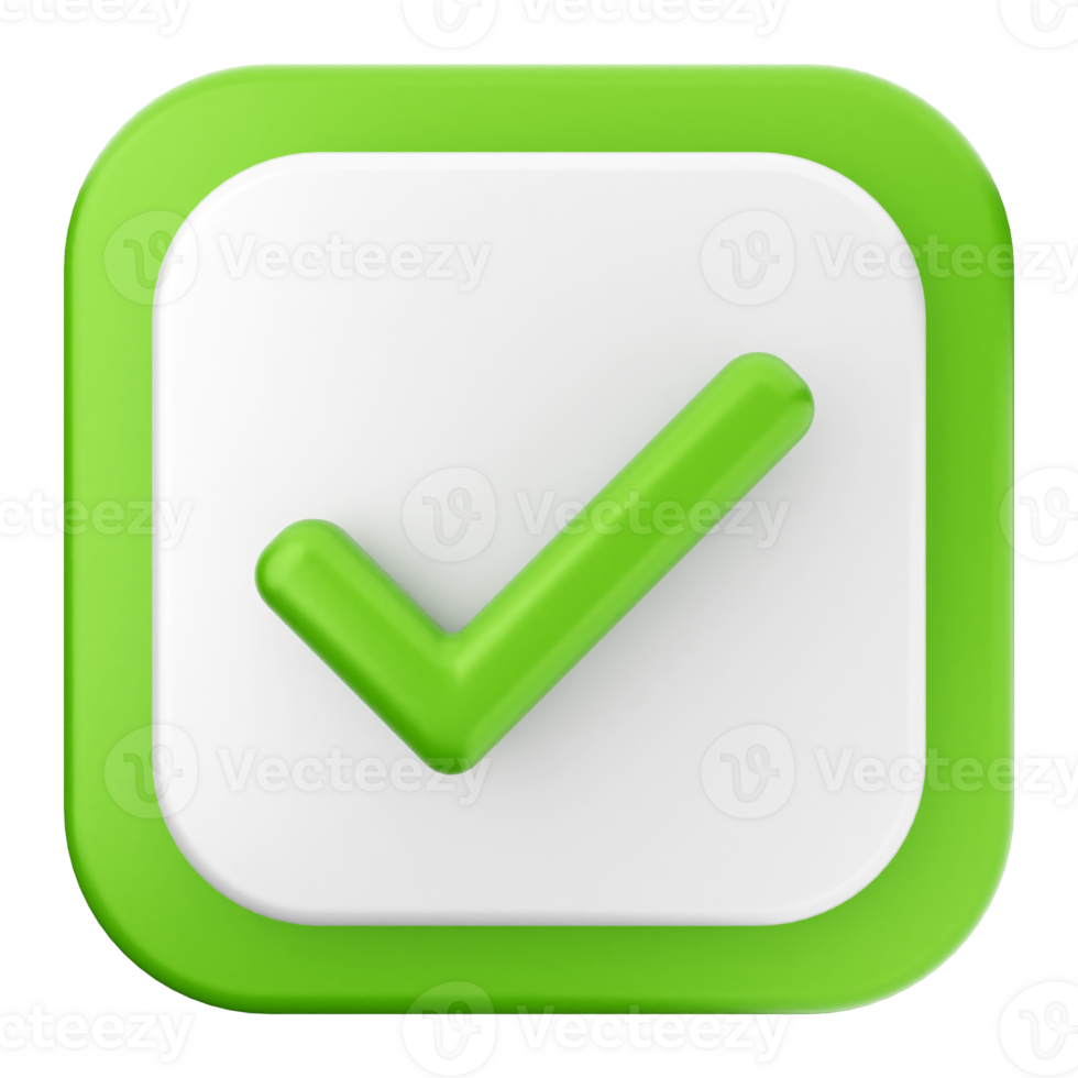 A green check mark icon on a black background png