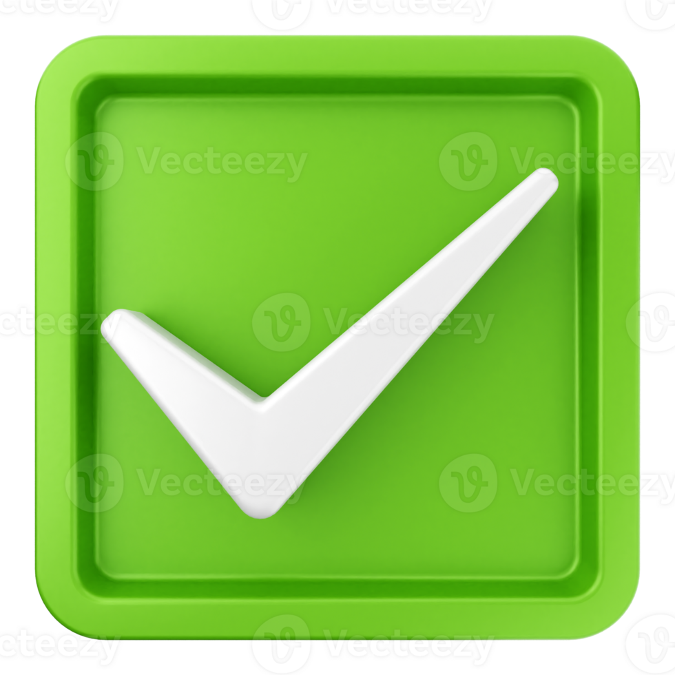 Green check mark icon on a black background png