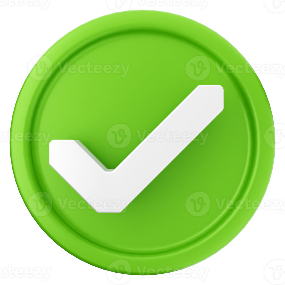 A green check mark icon on a black background png