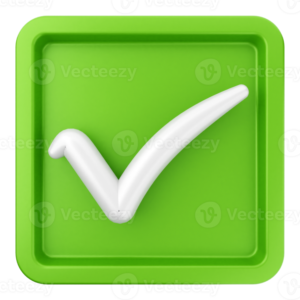 Green check mark icon on a black background png