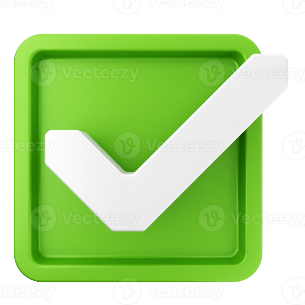 A green check mark icon on a black background png