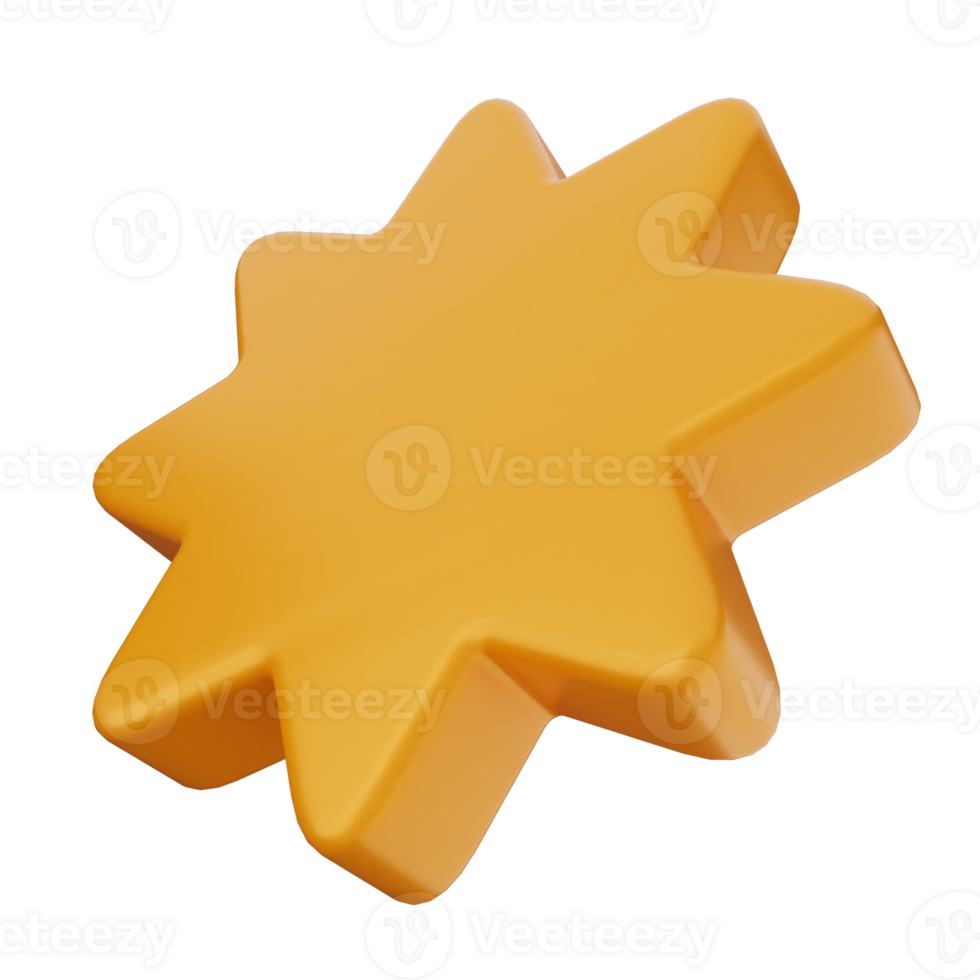 A yellow star shaped object on a black background png