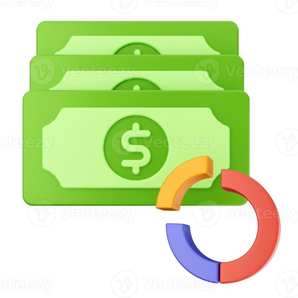 Money and graph icon png